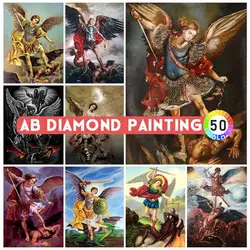 AB Drill Diamond Embroidery Saint Michael The Archangel DIY 5D Diamond Painting Full Cross Stitch Kits Mosaic Picture Home Decor