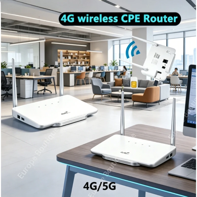 2026 NEW External Antenna 4G Wireless Router 300Mbps SIM Card Slot Wireless Modem EU Plug for Home Travel Work