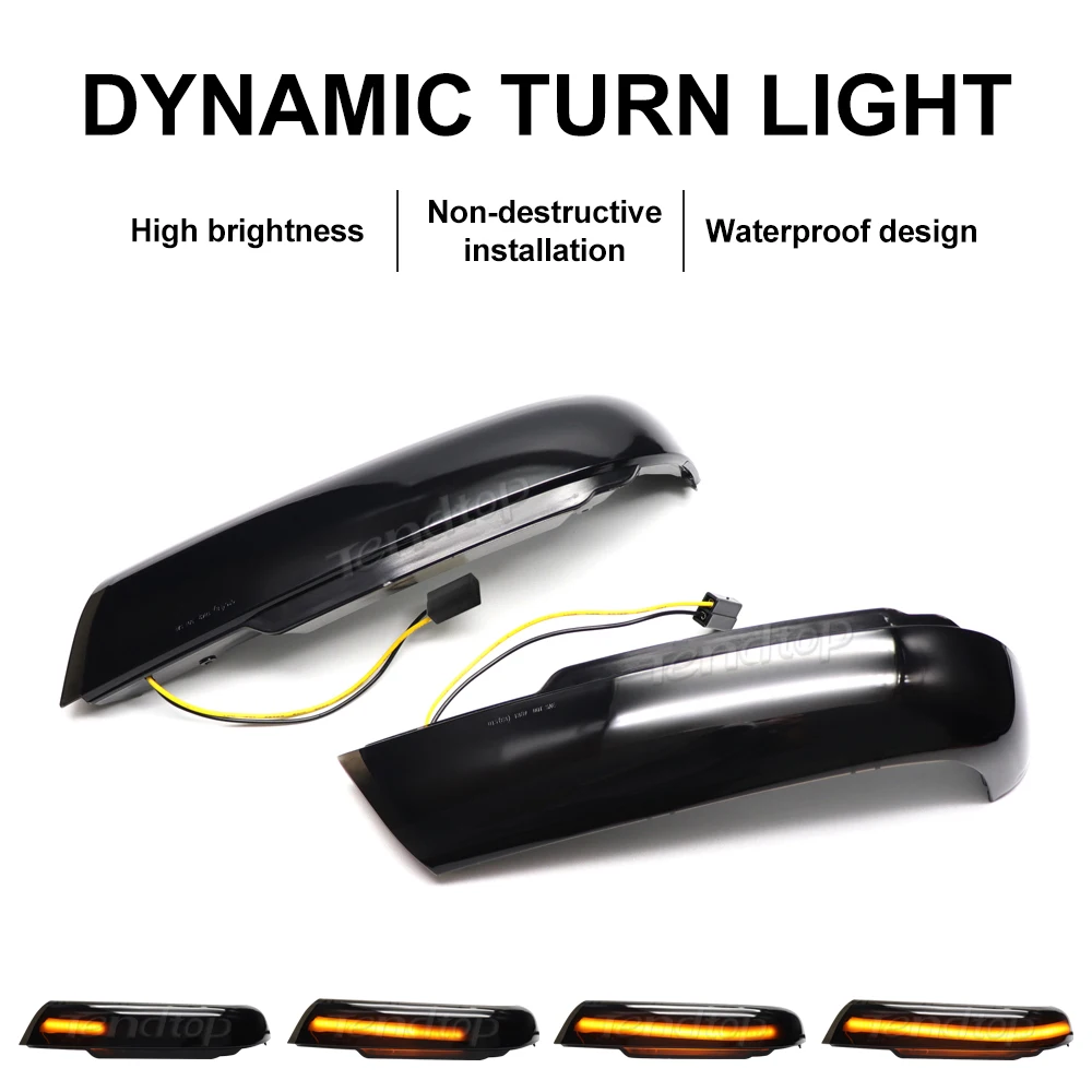 2Pcs LED Dynamic Indicator Turn Signal Light Blinker Mirror Lamp For VW Touareg I MK1 7L Facelift 2007 2008 2009 2010 2011