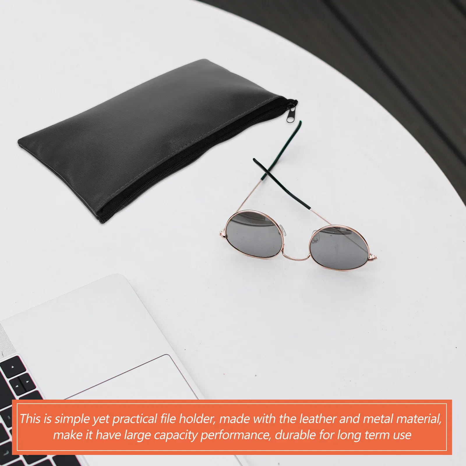 

2Pcs Waterproof File Bags Document Holders Large Capacity Zippered Pouches Portable File Organizers Receipt Cash Storage