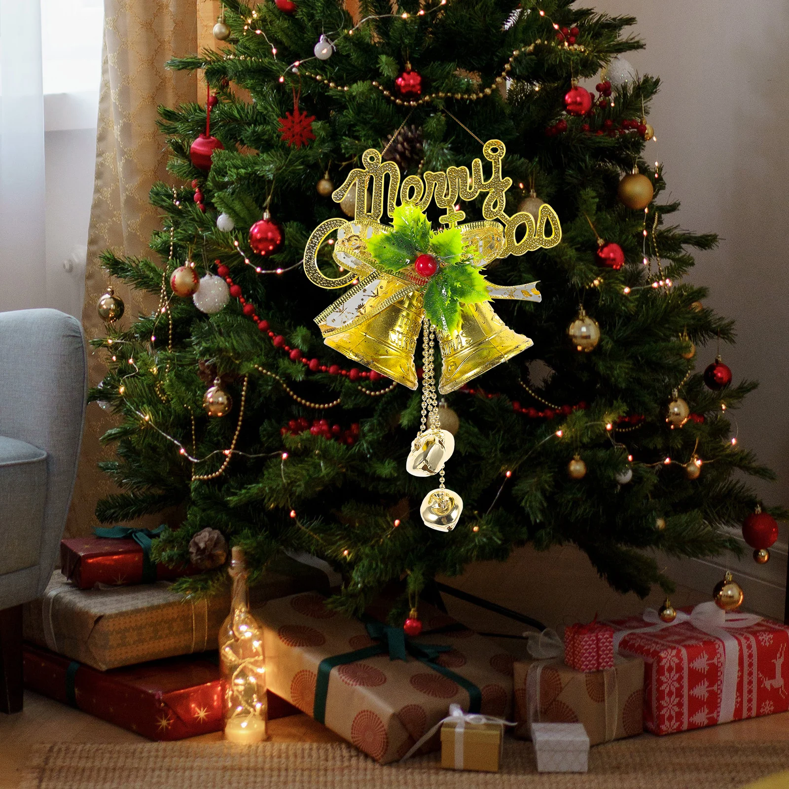 

Wall Bell Pendant Plastic Decorative Pendants Decorations Jingle Christmas Ornament