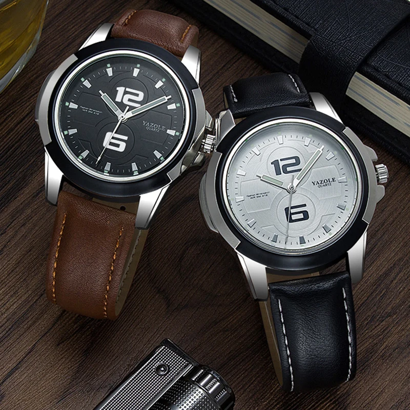 Luxury Watch Men 2023 Top Brand Business Leather Casual Wristwatches Fashion Brown Vintage Sport Male Clock Gift Kol Saati Erkek