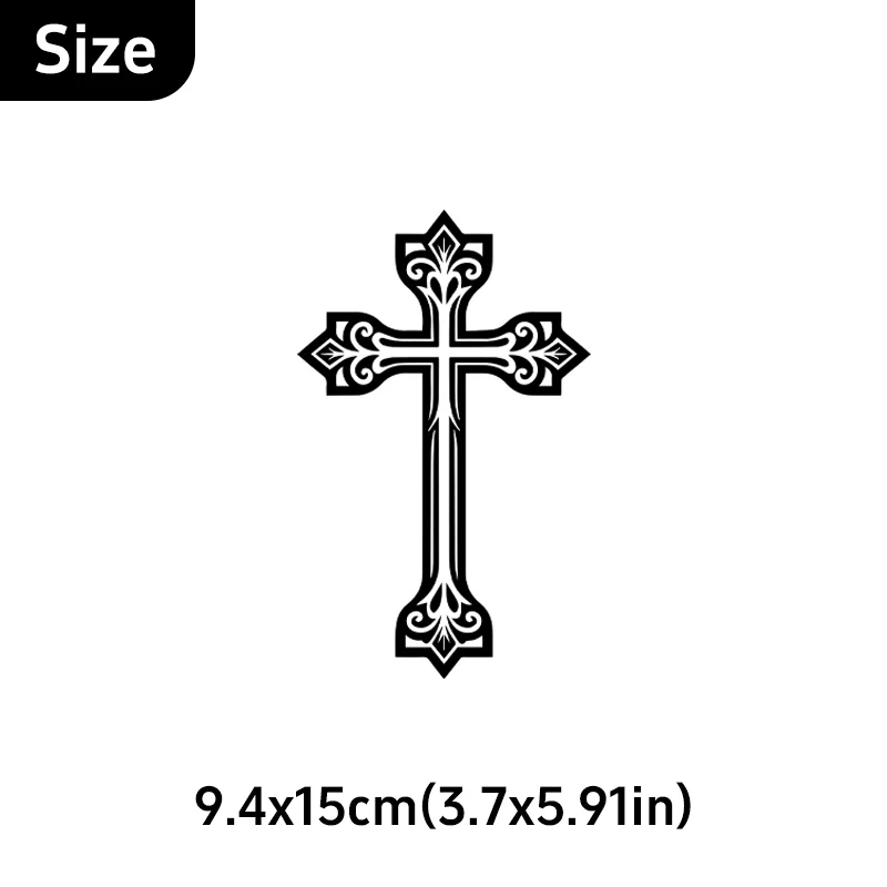 Personalized European Retro Cross Pattern Car Sticker Sunproof Decal for Car Hood Bumper Helmet DIY Scratch Cover Sticker