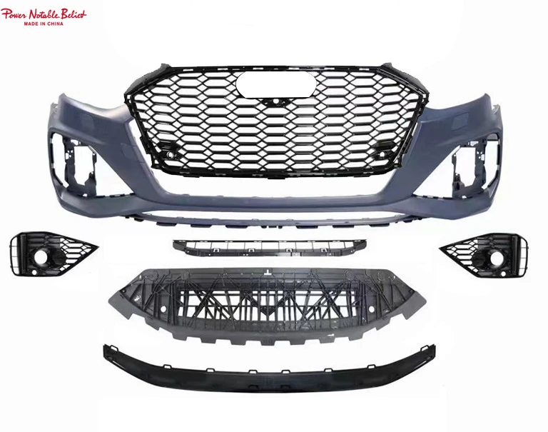 RS4 Car Bodykit with grill for Audi A4 S4  High quality Front bumper for Audi A4 S4 Car bumper for Audi A4 S4  2020 2021 2022