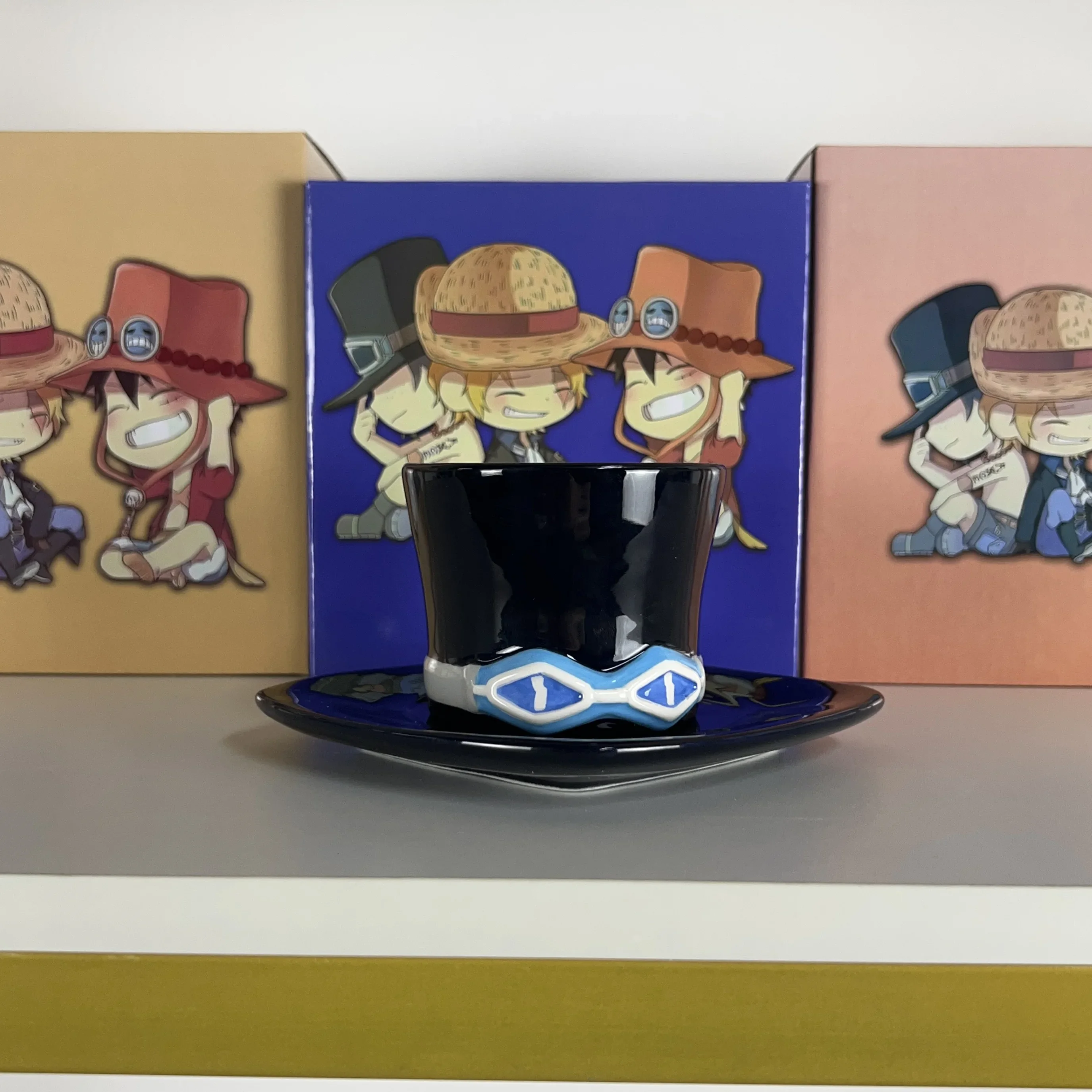 Hoge Kwaliteit Cartoon Een Stuk Luffy Strohoed Kom Water Cup Decoratie Anime Leuke Ramen Kom Keramisch Servies Vakantie Geschenken