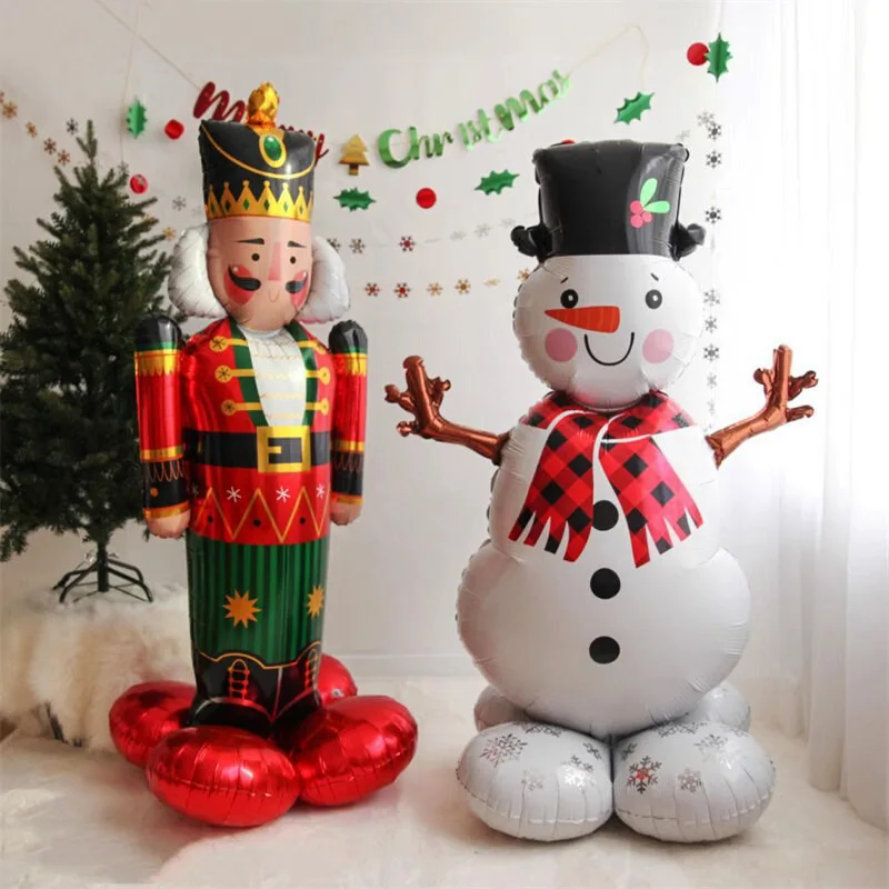 

Christmas Aluminum Foil Balloon Snowman Nutcracker Christmas Eve Shopping Mall Children's Party Event Decoration Scene Setup