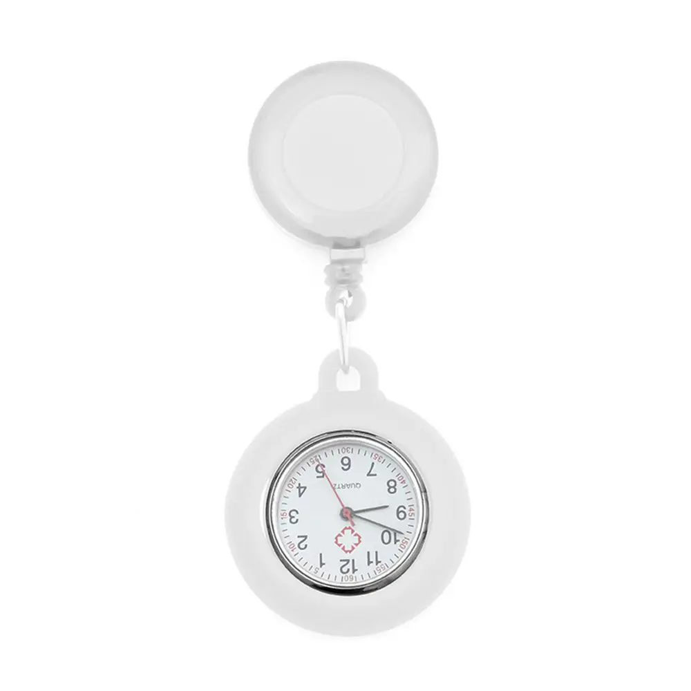 Doctor/Nurse Quartz Clock Brooch Pin Retractable Nurse Watch Fob Watch Pocket Watch Doctor  Hanging