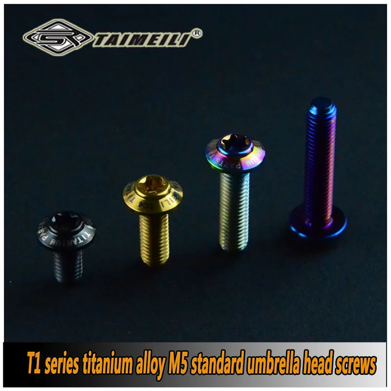 TAIMEILI titanium alloy umbrella head screw T1 series standard umbrella head M5x10-30mm motorcycle modification 1pcs