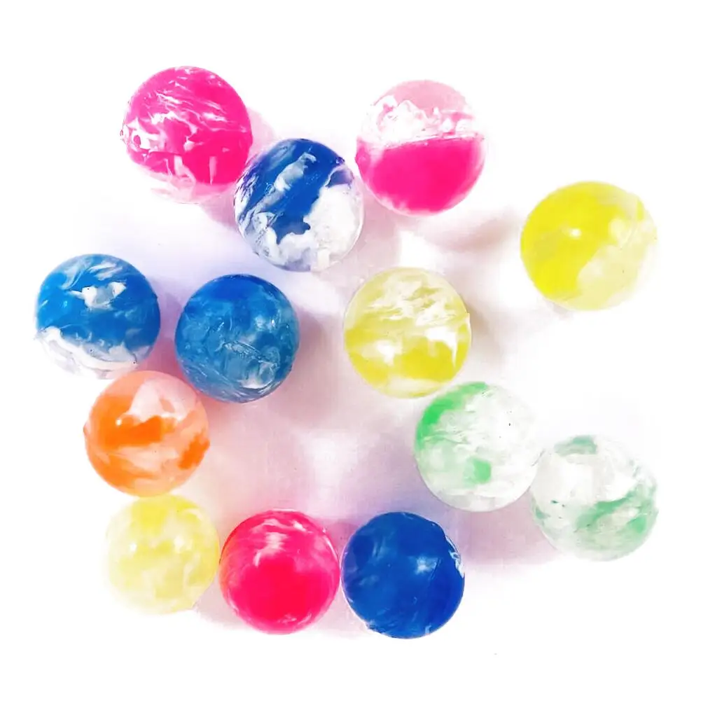 10Pcs/lot Rubber 22mm Cloud Bouncy Balls Funny Toy Jumping Balls Mini Neon Swirl Bouncing Balls For Kids Sports Games Toy Balls