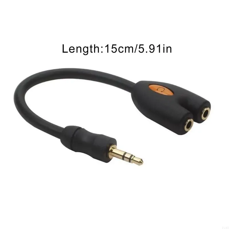 3.5Mm Headphone Splitter Cable with 1 Male Plugs and Two Female Jacks for Shared Listening From a Matching Music Jacks F19E