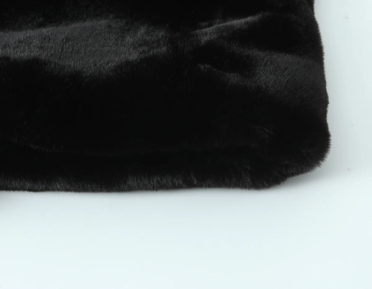 2025 Winter Nieuwe Dames Casual Modieuze Elegante Veelzijdige Nepbont Halflange Revers Lange Mouw Jas