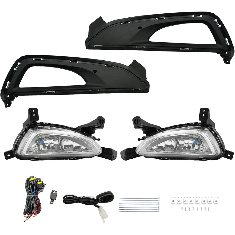 

Halogen Fog Lights for Hyundai Tucson 2016 2017 2018 Passenger & Driver Side Front Bumper Driving Fog Lamp Assembly Replacement