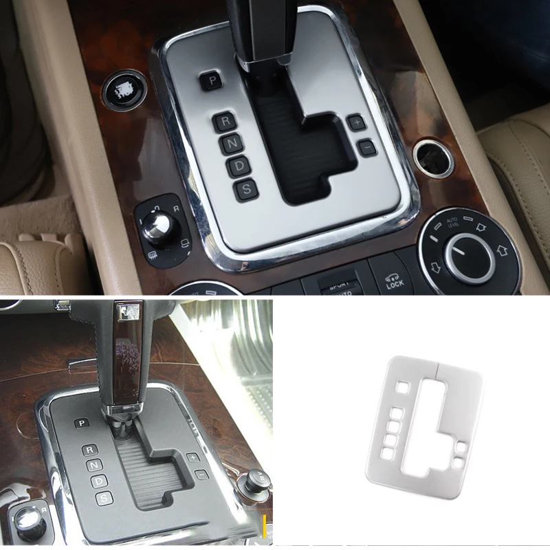 

1pc Stainless Steel Car Styling Gear Shift Panel Trim Sticker Frame Cover for Volkswagen Touareg 2003-2010 Interior Accessories