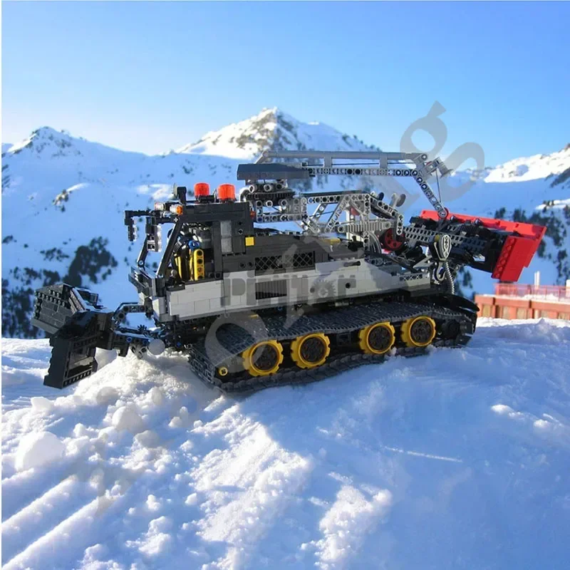 New MOC-1237 Dozer Snow Groomer Adult Building Block Educational Toy Kids Assembly Building Block Model Gift Birthday Gift