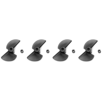 A13Q-4Pcs FT012-9 Rudder Tail Propeller 2 Blades Propeller For Feilun FT012 2.4G Brushless RC Boat Spare Parts Accessories