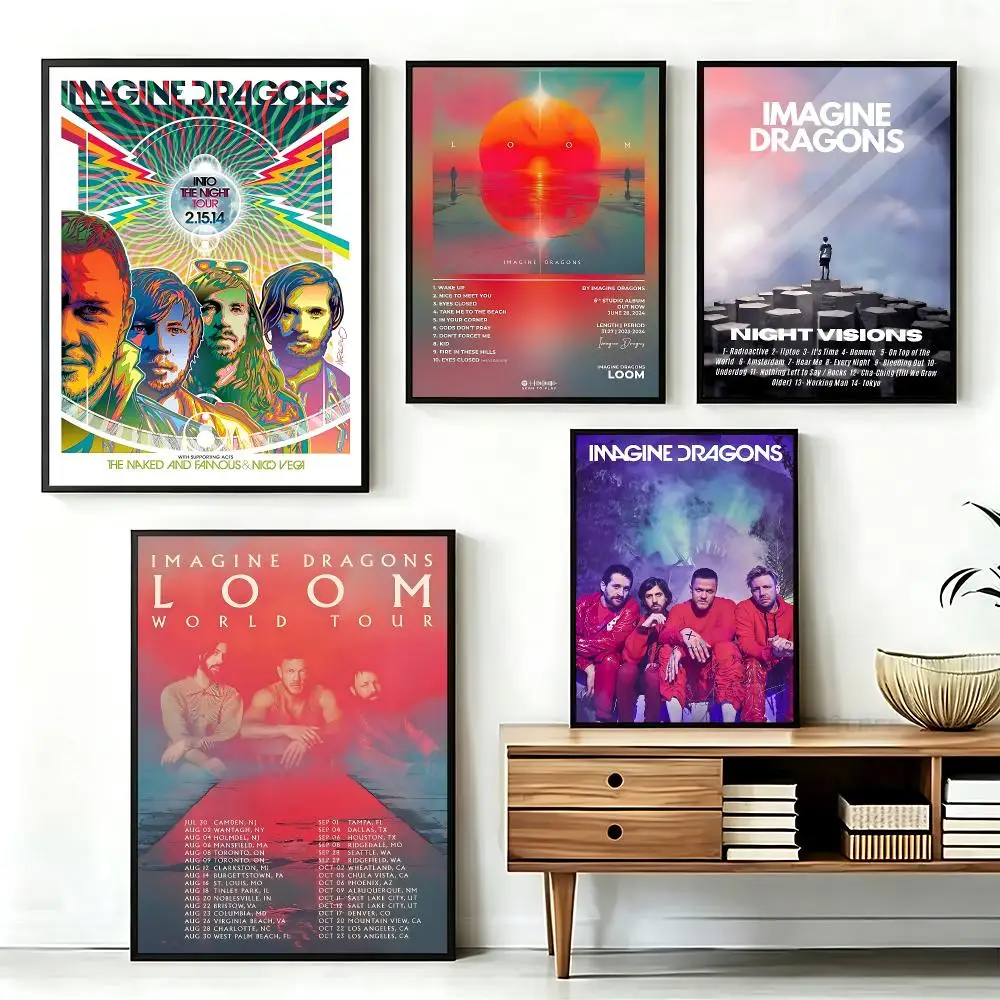 band Imagine Dragons Poster  Poster HD Printing Fresh and Nordic Home Decor Wall Art for the Living Rooms Hallways Gift Giving