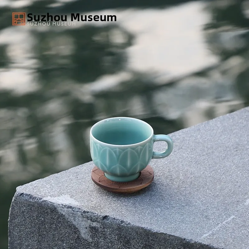 Suzhou Museum Creative Ceramic Lotus Cup Secret Color Porcelain Gift for Girlfriend European Style Pure Color Cup D1C055-3