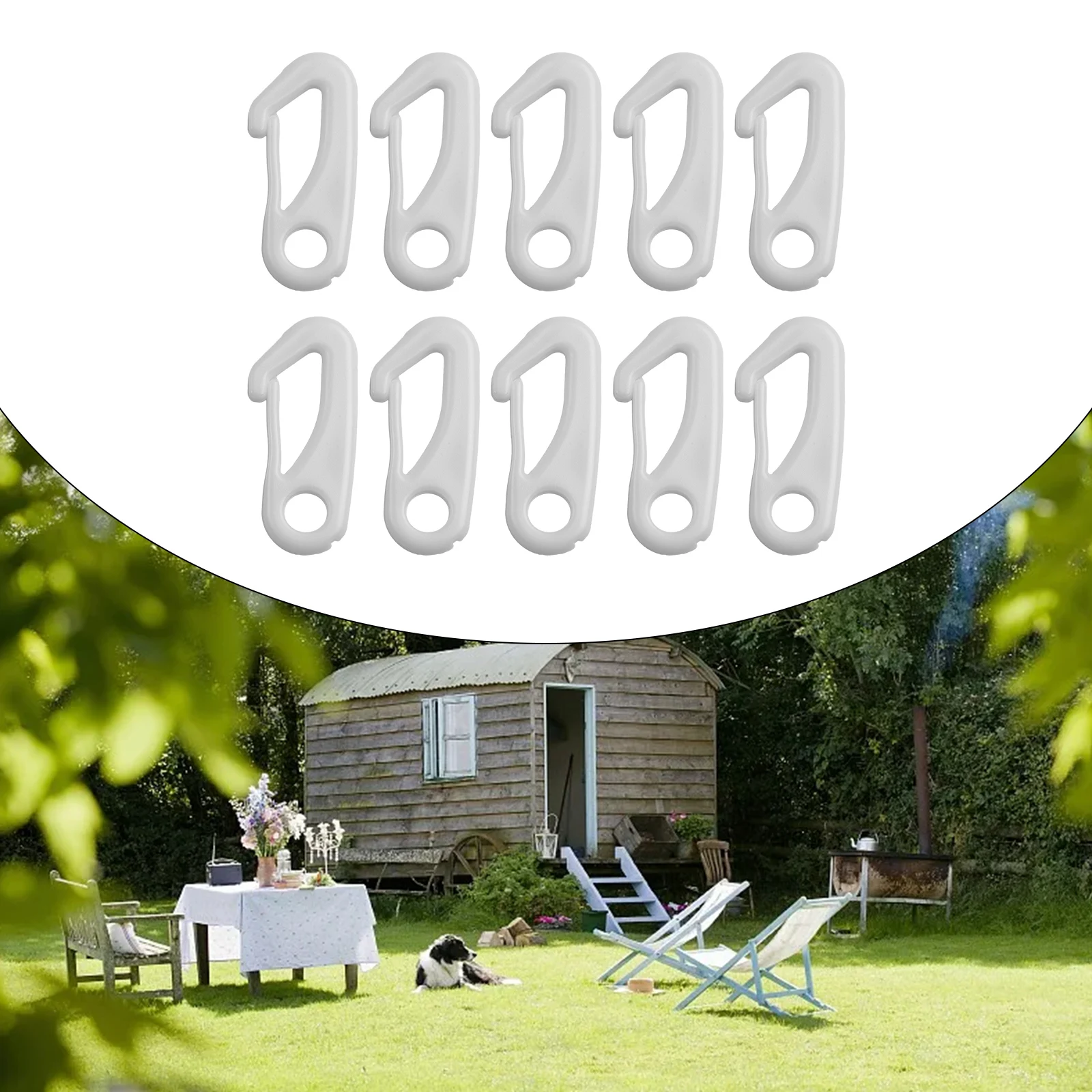 Flag Poles Garden Décor Clips Hook Clips Garden Outdoor Living Nylon Injection Molding Plastic Flag Button White