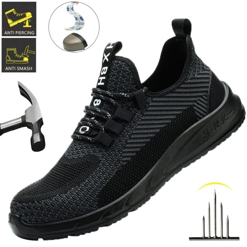 

Рабочие кроссовки, обувь со стальным носком, мужская защитная обувь, устойчивая к проколам рабочая обувь, ботинки, модная неразрушимая обувь, безопасность