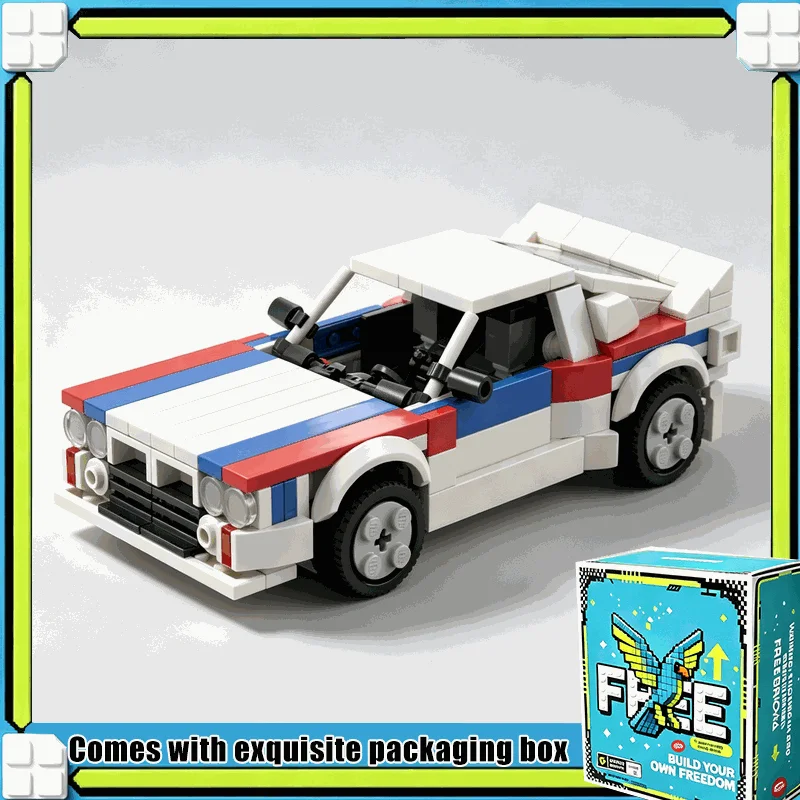 283PCS Vintage 1983 Rally Racing Car Model Building Blocks Technology Assembly Puzzle Toy Collection Display Birthday Gift