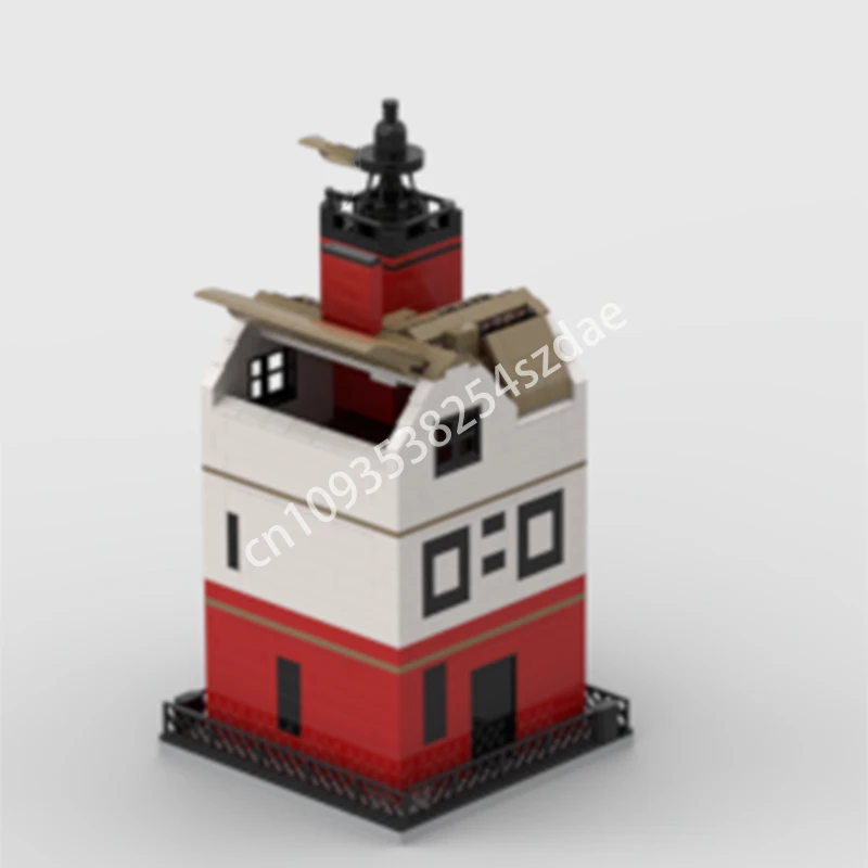 

728pcs MOC Round Island Lighthouse Somewhere in Time Modular Buildings Building Blocks Logical thinking up collector Educational