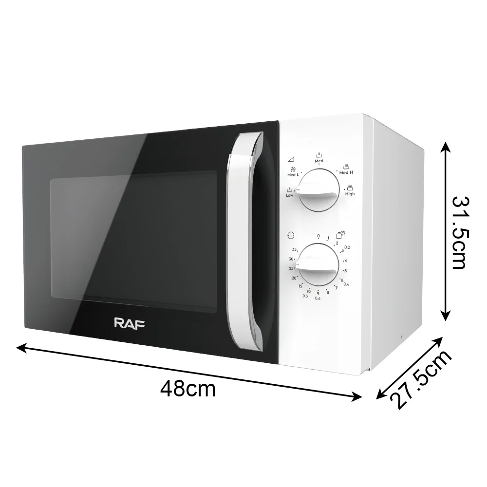 800W Microwave oven Household Quick Light Wave Turntable Visual Microwave oven 23L Fast Multi-stage Cooking White