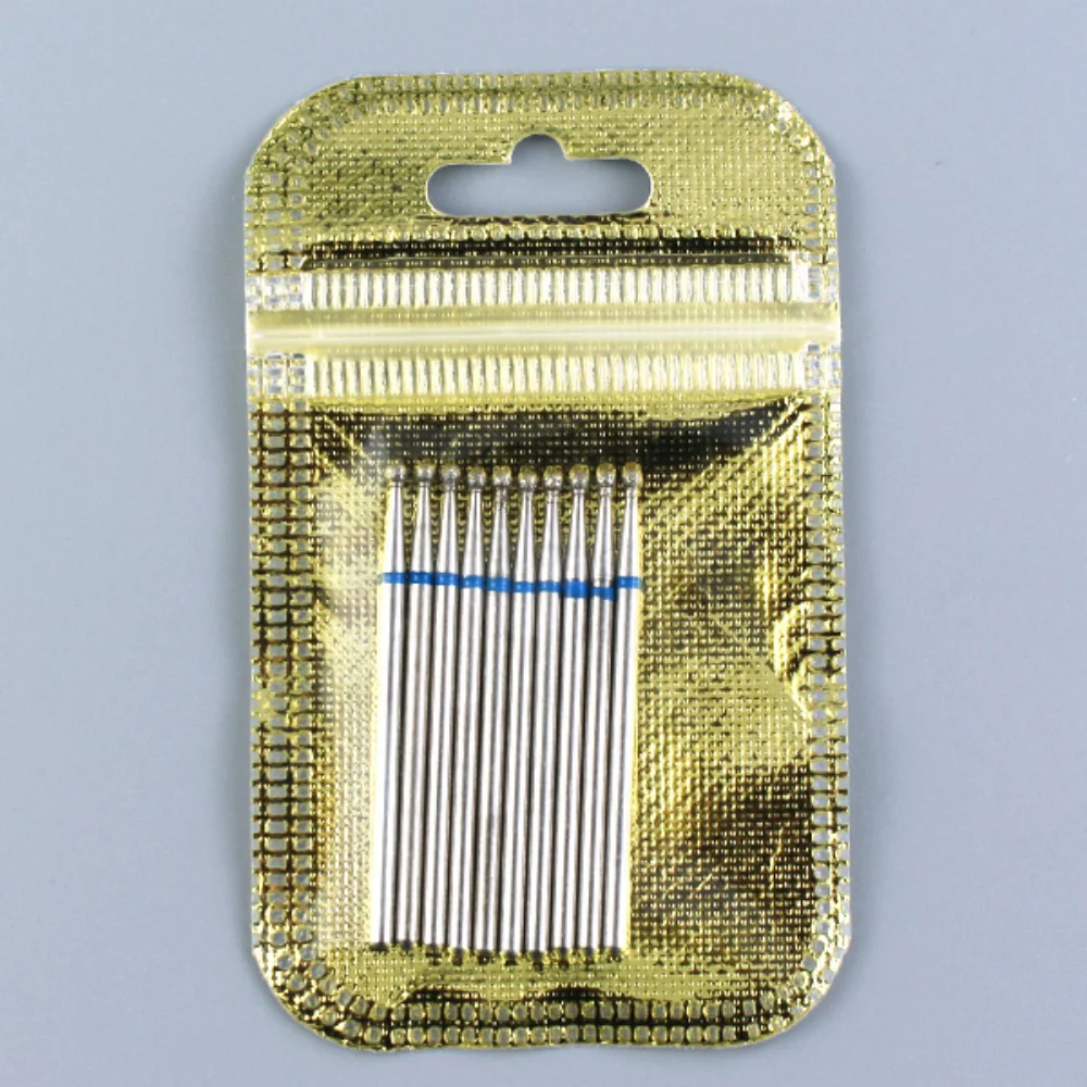 หัวเจียรเล็บเพชร 10 ชิ้น สำหรับทำเล็บมือและเล็บเท้า อุปกรณ์เสริมสำหรับเครื่องเจียรเล็บ