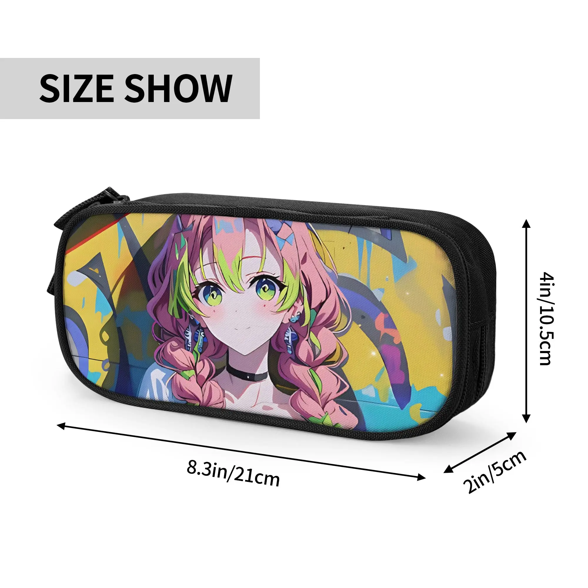 Custom Demon Slayer Large Capacity Bags for Child shounen manga School Pencil Bag for Boys Gilrs Kids