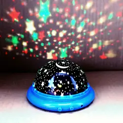 LED Night Light Usb Charging Star Moon Projector Night Light Atmosphere Accessories Bedroom Lighting Supplies Lamp N4H6