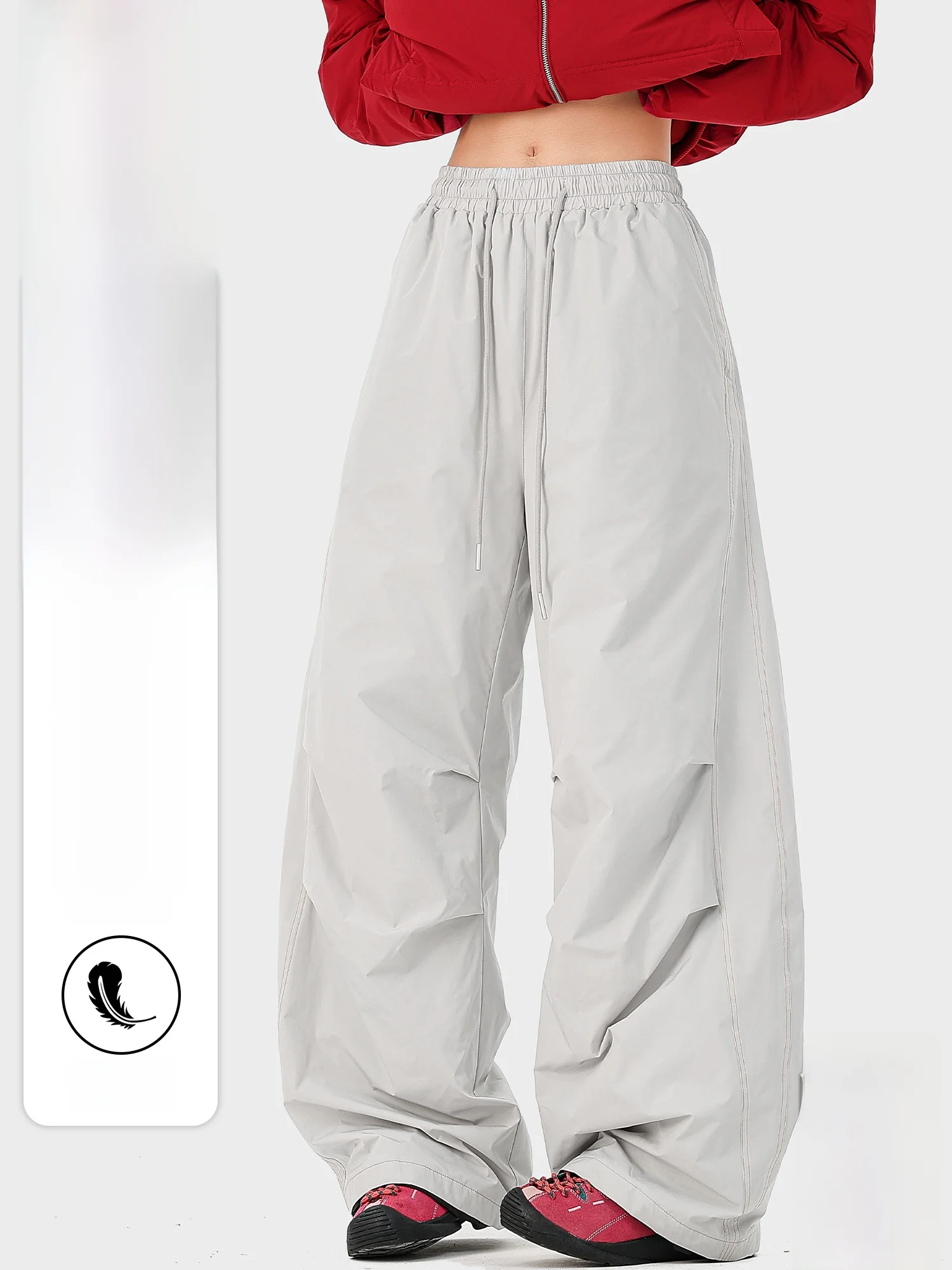 

Зимние пуховые брюки PaulFrank для мужчин, утепленные, для активного отдыха, походов, защиты от холода, в стиле парашютиста, повседневные, складные, прямые, длинные джинсы