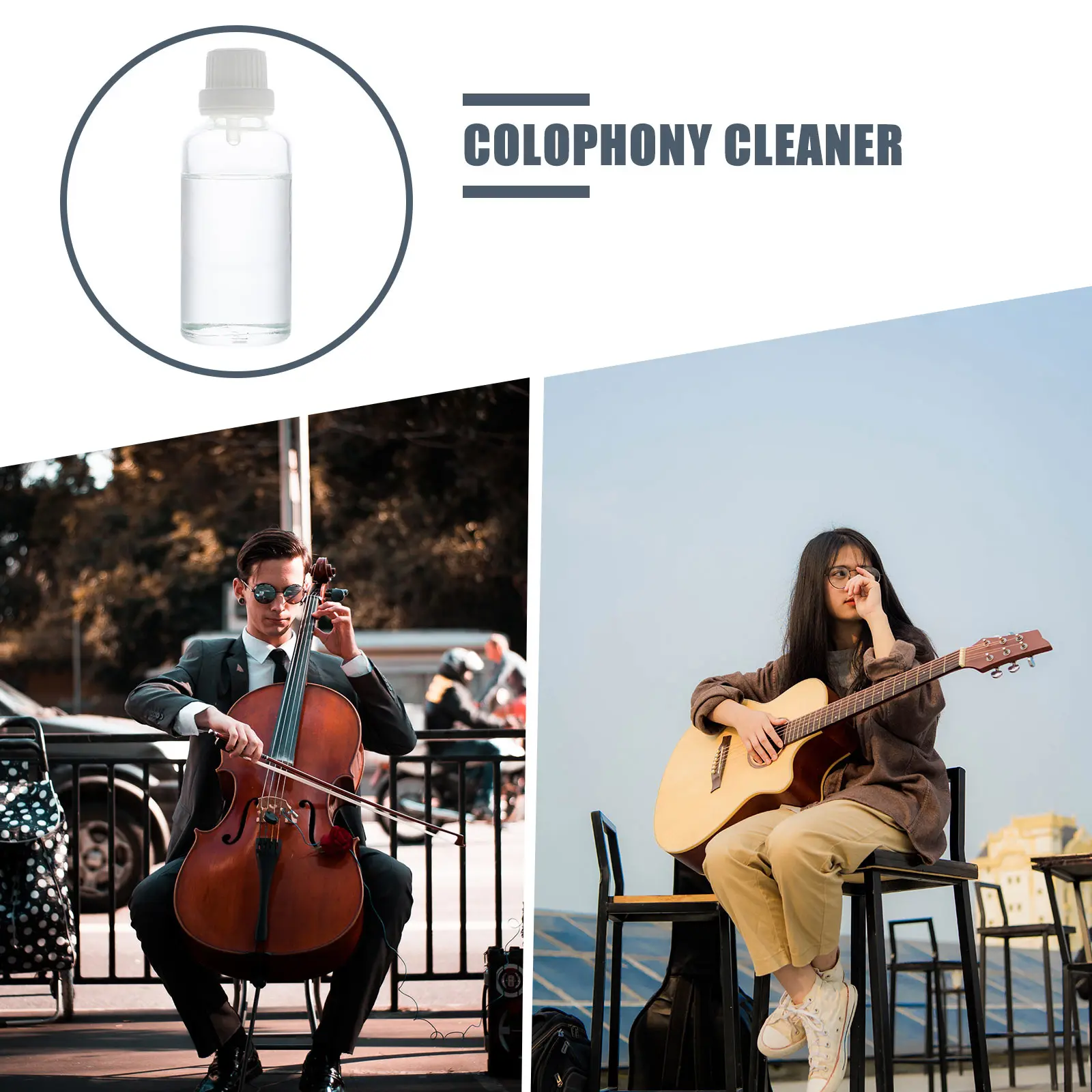 

1pc Premium Colophony Cleaner Oil For String Instruments Compact Easy Storage No Residue Violin Erhu Cello Guitar Cleaner