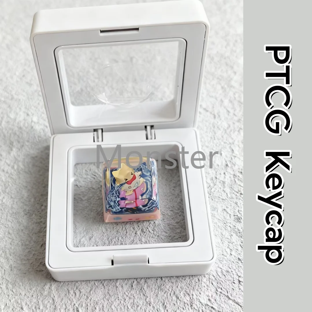 ptcg-pokemon-keycap-mudkip-bulbasaur-ecureuil-dragonair-mimikyu-clefairy-clavier-mecanique-resine-transparent-stereoscopique-jouet