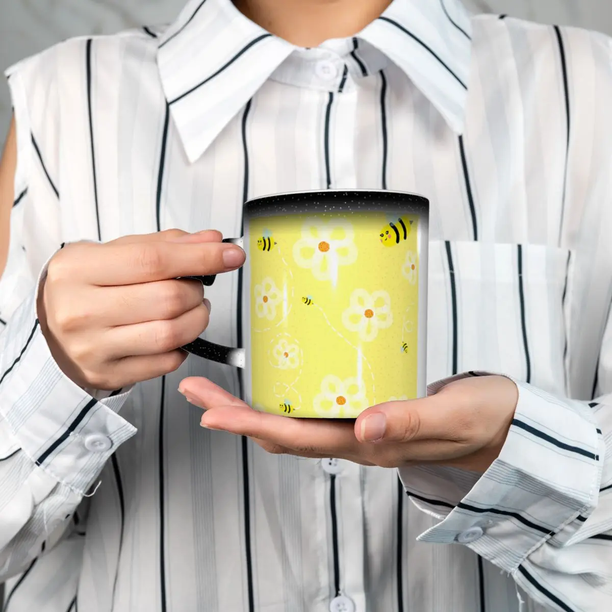 Bumble Bee Blast Mug Funny Ceramic Coffee Cups Tea Mugs Milk Cup Drinkware Gift for Woman Man