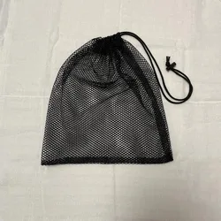 1 Pcs Black Durable Nylon Mesh Drawstring Bag Storage Pouch Multi Purpose Home Travel Outdoor Activity Laundry Bag Stuff Sack
