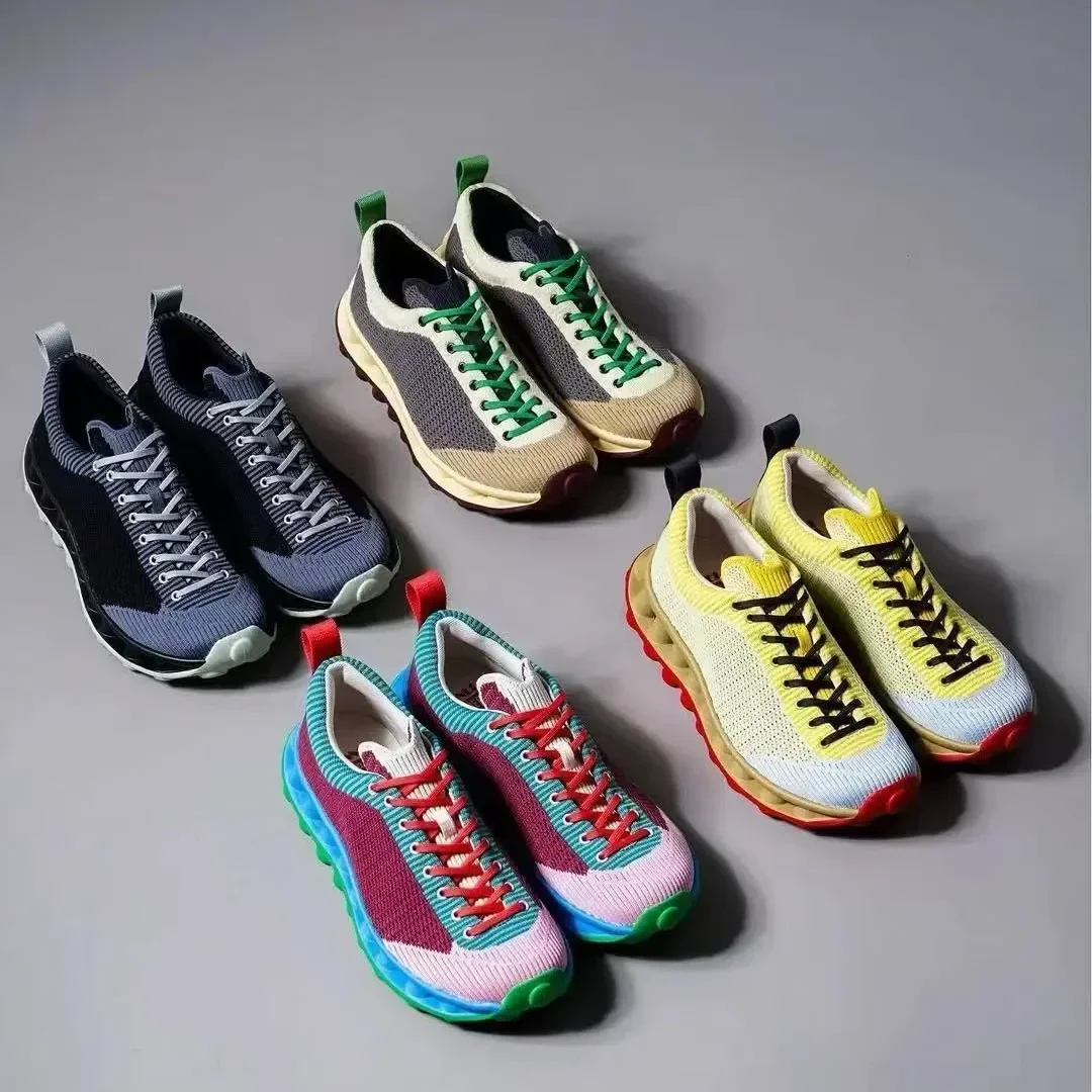 

2025 Мужская и женская летняя повседневная спортивная обувь с дышащей сеткой, обувь для папы на толстой подошве, модные кроссовки, мягкая стелька, удобная универсальная обувь