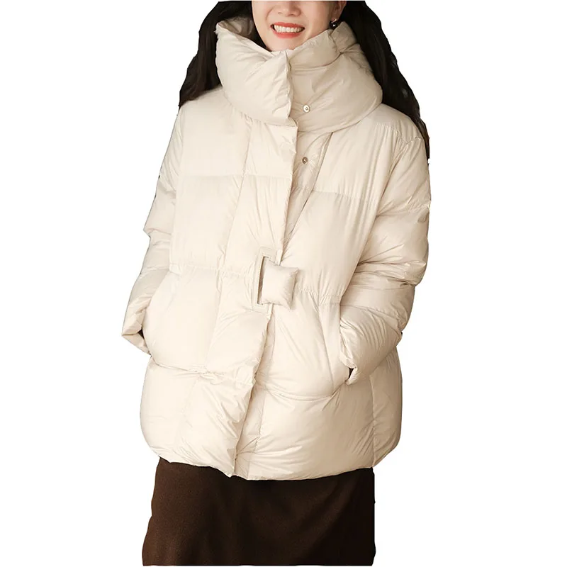 2024 Winter New Hooded Women Down Jacket Women\'s Thick Warm Winter White Duck Down Fashion Coat Winter Women\'s Down Jacket H46