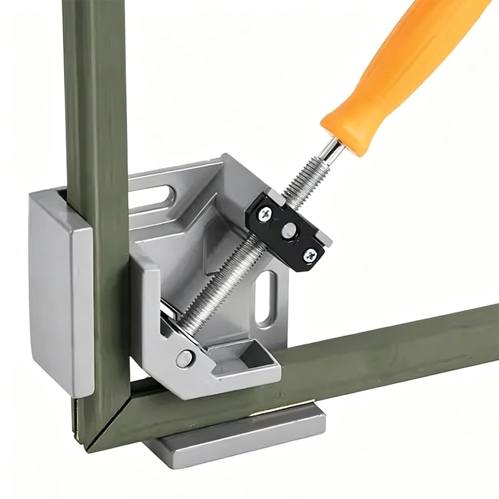 90 Degree Right Angle Clip Clamp Single Handle Aluminum Alloy Corner Clamp Woodworking Picture Frame Clip Right Angle Folder