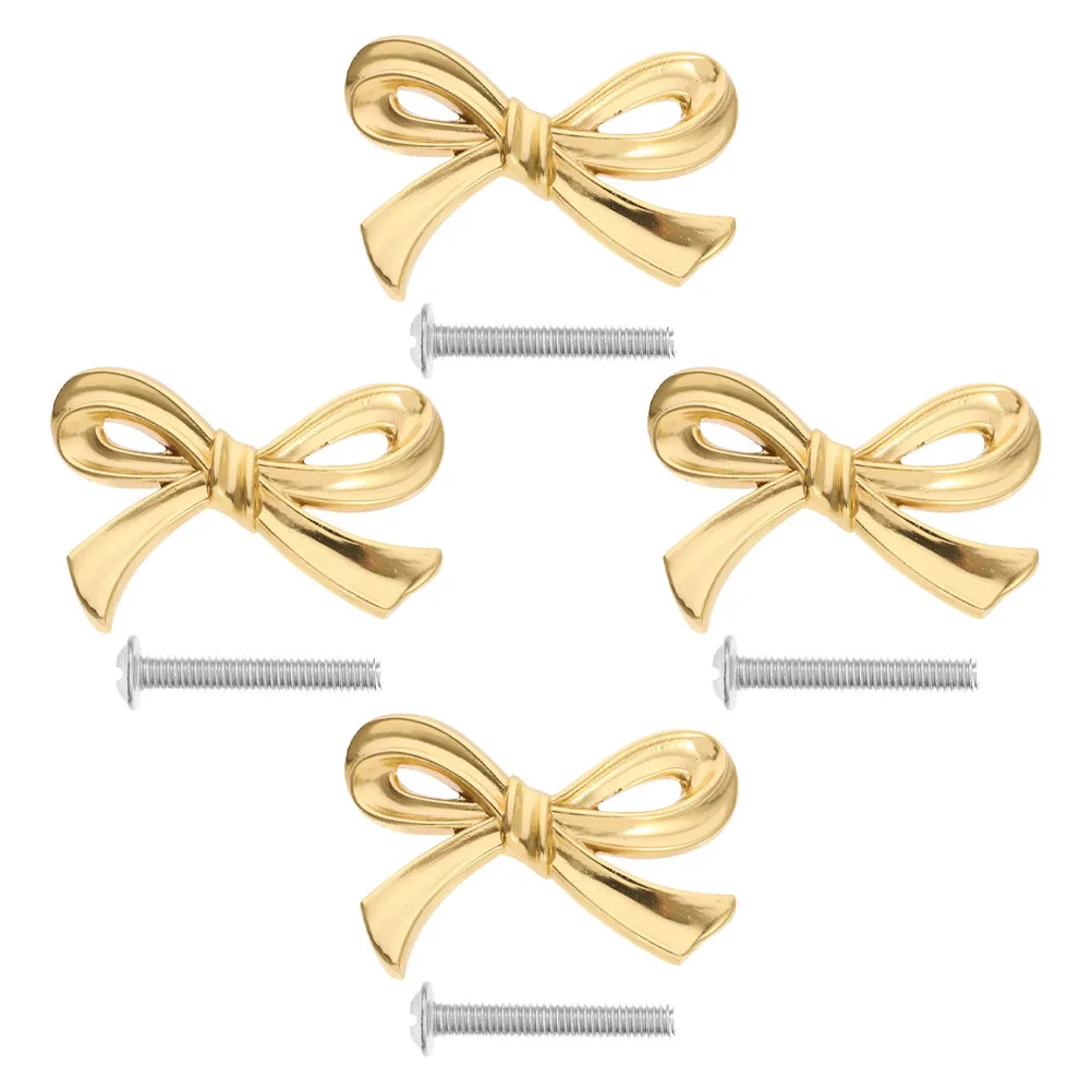 

4pcs Brass H Cabinet Knobs Drawer Decorative H Furniture Pulls for Dresser Storage Home Bathroom Cabinet H Door