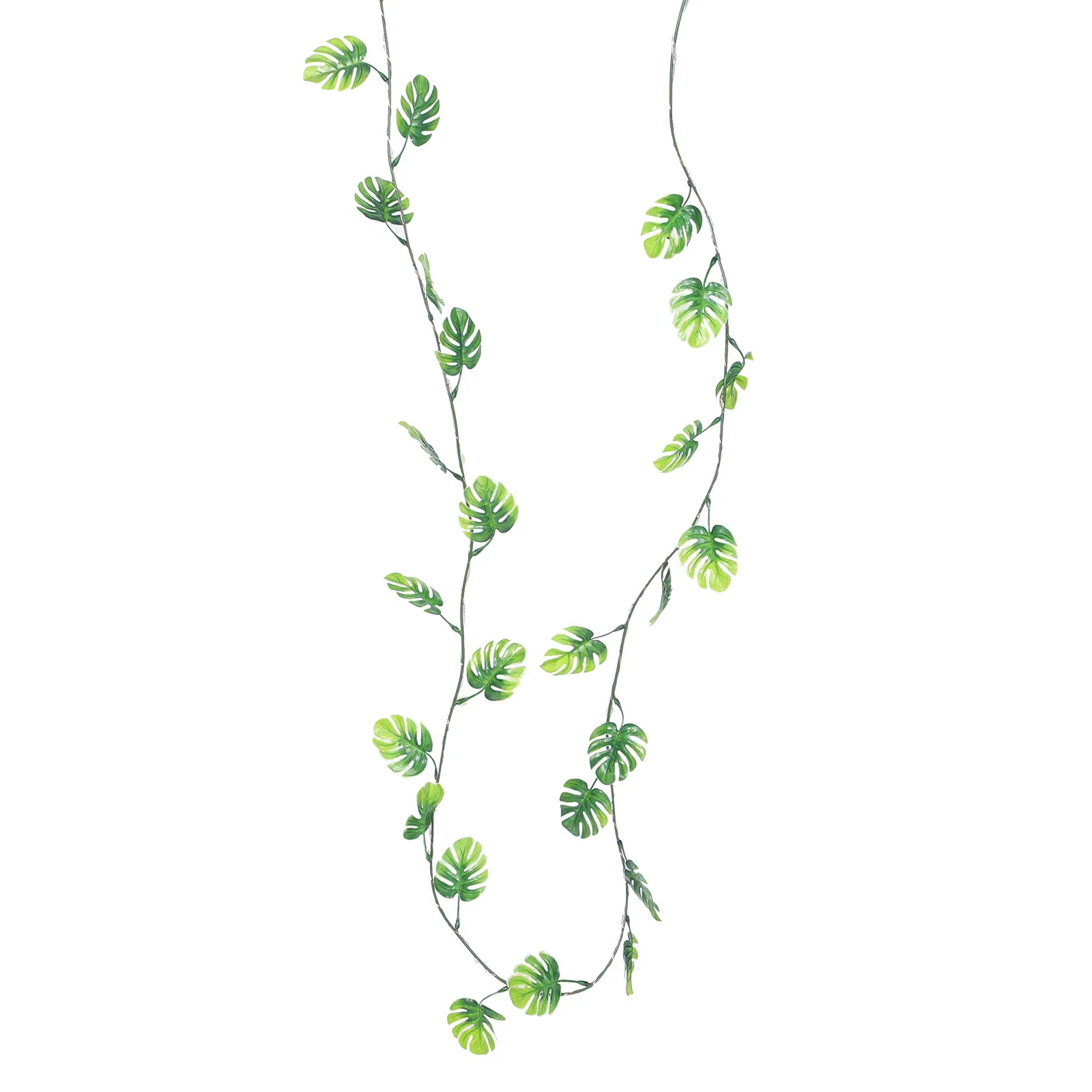 

20-Led Vine String Lights Artificial Monstera Leaf Decor For Christmas Wedding Birthday Party Battery Powered Fairy Lights