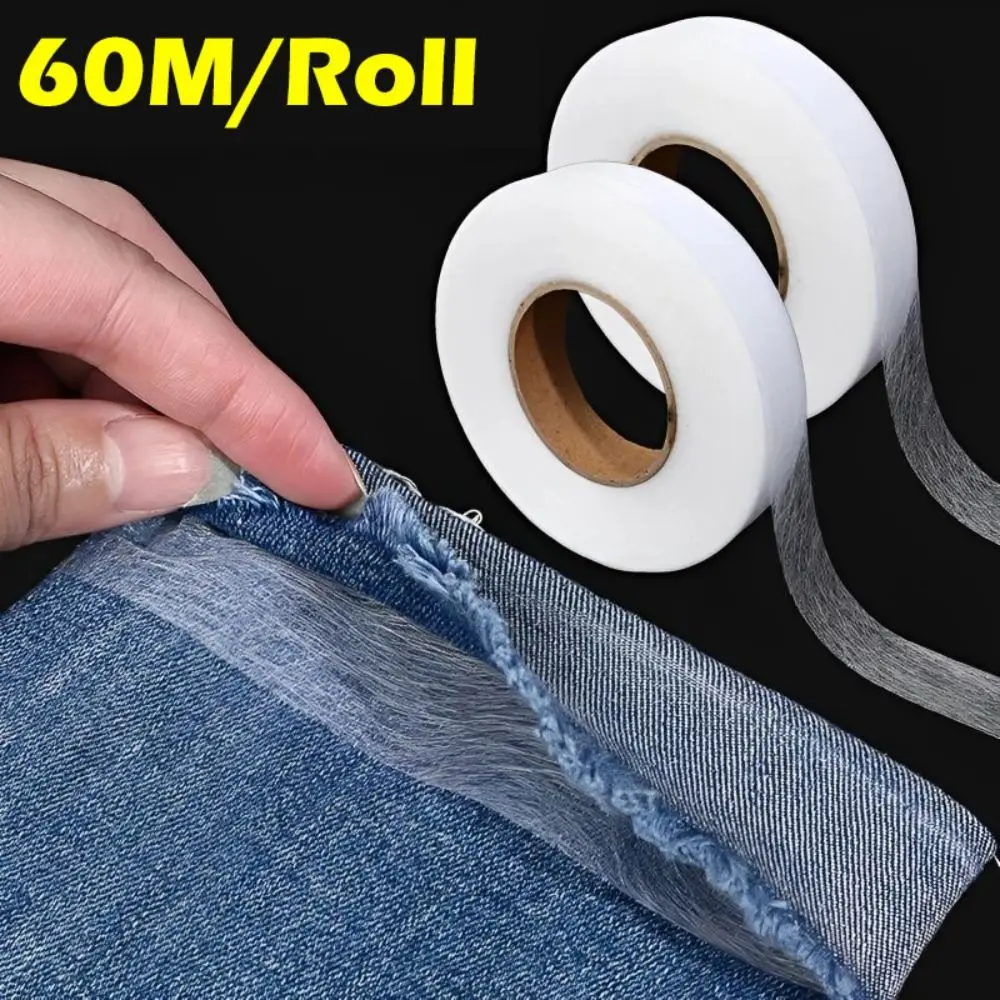 

New 60M Interlining Adhesive Tape Double-sided DIY Sewing Interlining Non-woven Sewing Tool for Shorten Repair Pants