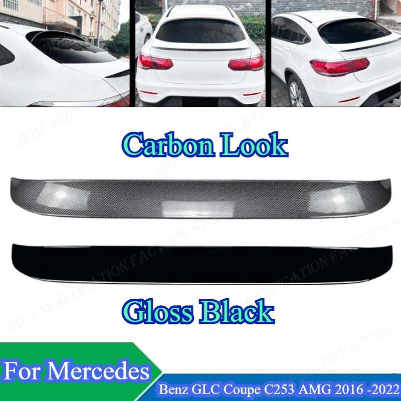 Car Rear Wing Rear Trunk Spoiler Lip For Mercedes Benz GLC Coupe C253 AMG 2016-2022 Roof Wings Body Kit External Accessories