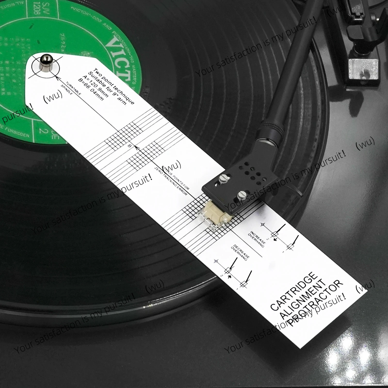 Portable Pickup Calibration Rangefinder Protractor Recording LP Vinyl Turntable Gramophone Record Case Touch for Quasi-Thermal