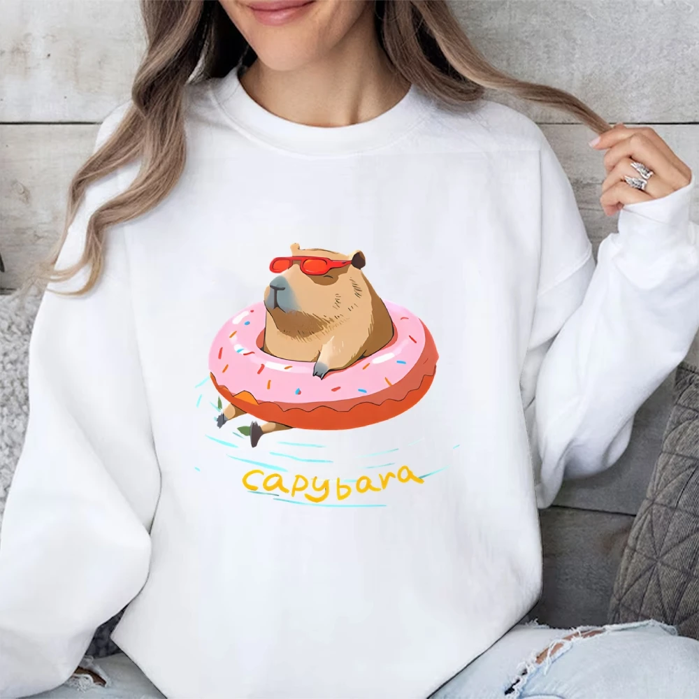 Casual Women Sweater Hoodie Cute Cartoon Graphic Printing High Quality Cotton Soft Shoulder Loose New Sweatshirt