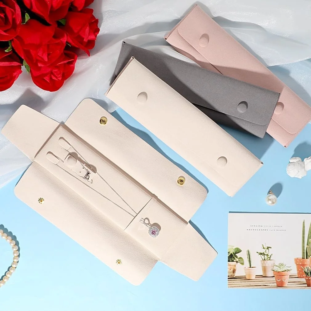 Tangle-Free Microfiber Trave Pouch Portable Multifunctional Snap Bag Bridesmaid Wedding Gifts Christmas Mother's Day
