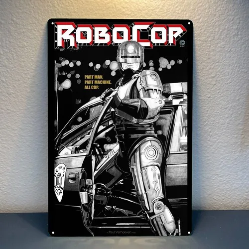 Robocop Sci-Fi Retro Filmkunst Metallposter Blechschild 20x30cm Sammlerplakette - Aluminium