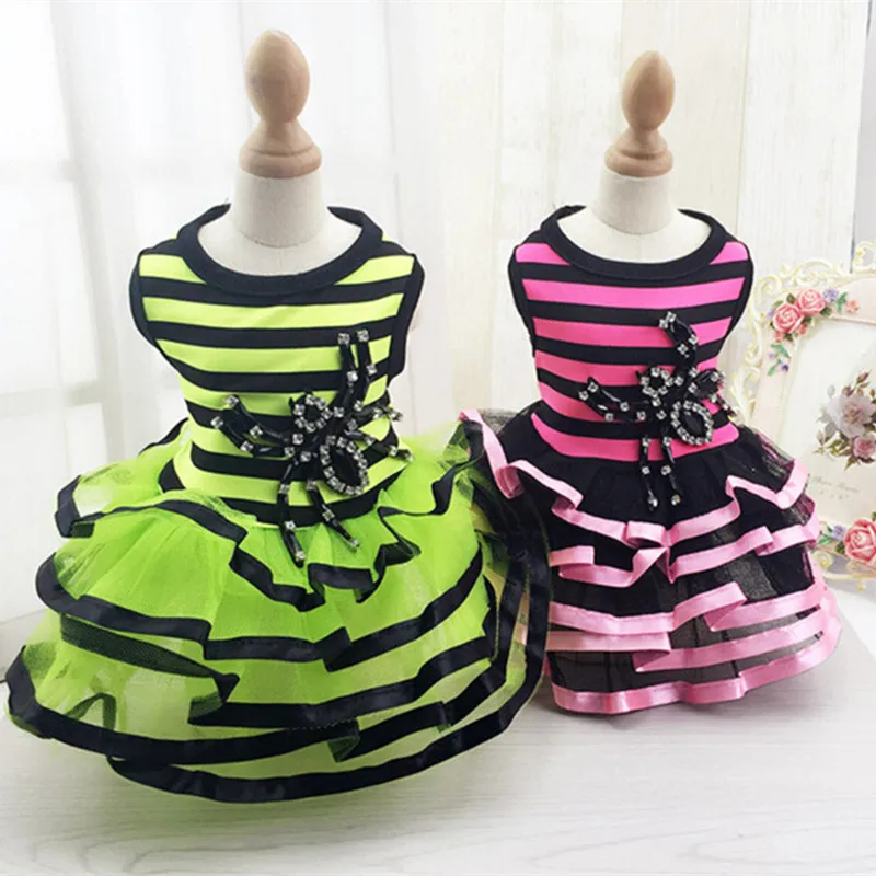 

Dog Wedding Dress Cotton Lace Floral Dress For Small Dogs Chihuahua Summer Puppy Dress Pomeranian Princess Tutu Yorkshire Clothe