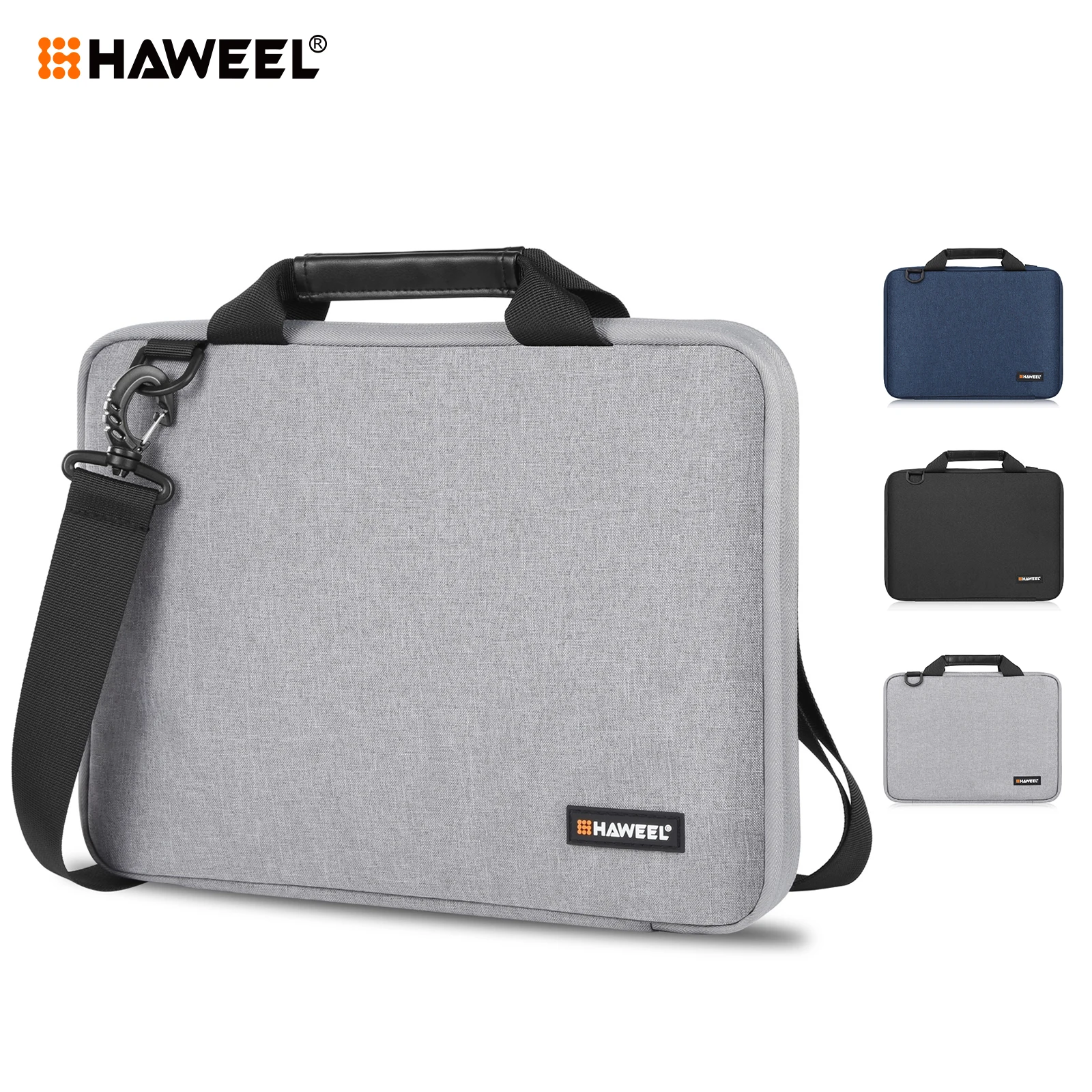 HAWEEL 13-16inch Briefcase Crossbody Laptop Bag Waterproof Notebook Case Sleeve For Macbook,Lenovo ,ASUS,HP Computer Handbag