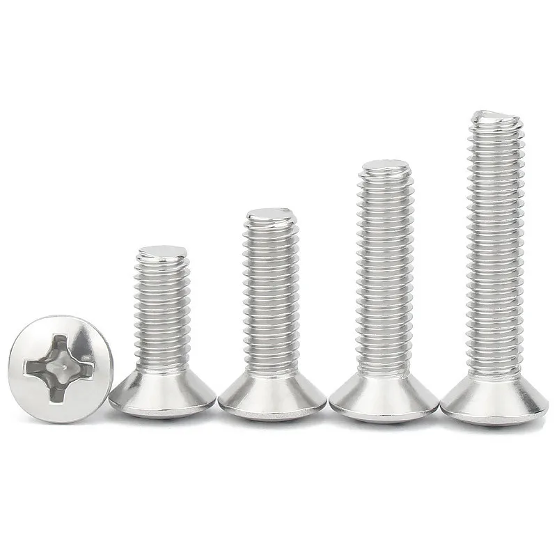 M2 M2.5 M3 M4 M5 M6 GB820 DIN966 A2-70 304 Stainless Steel Cross Recessed Phillips Raised Countersunk Head Half Oval Screw Bolt