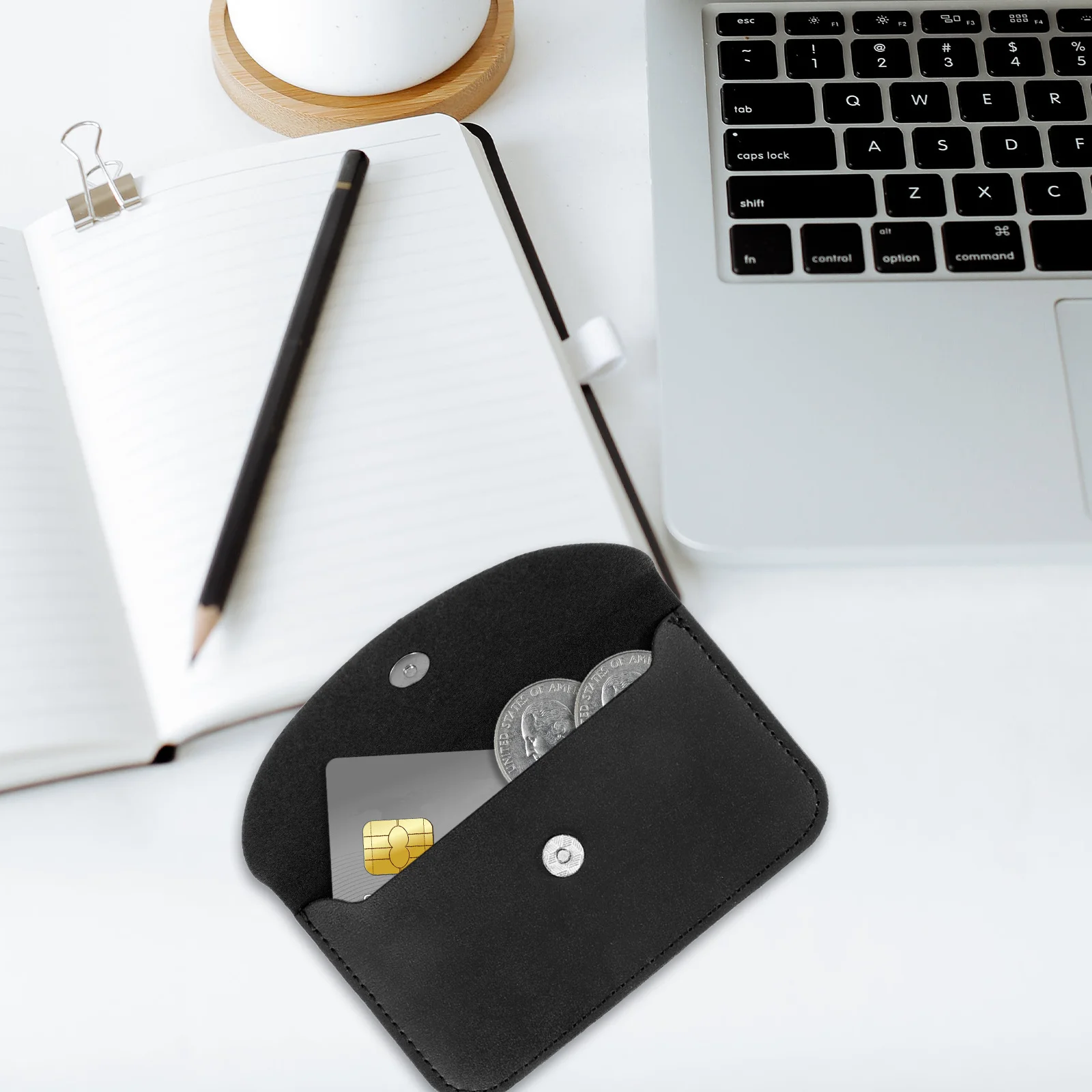 

1Set Coin Purse Women Small Purse Organizer Travel Keys Lipstick Classic Compact Lightweight Button Closure