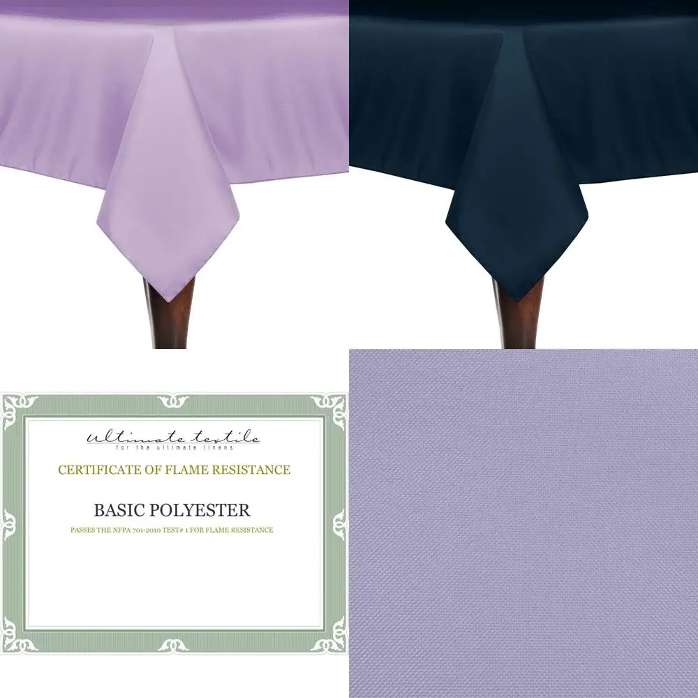 

Polyester Tablecloth 84x84 Square, Machine Washable, Stain and Wrinkle Resistant for Dining Events and Evenings